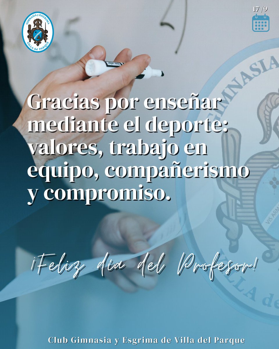 ¡Felíz Día del Profesor!

Desde Club GEVP queremos desearles un muy feliz día a todos los profes, que día tras día, dan lo mejor de sí para enseñar con dedicación y amor. ¡Gracias por educar, inspirar y motivar a cada uno de nuestros deportistas y alumnos! 

¡Bravo profes! 👏🏻💙🤍