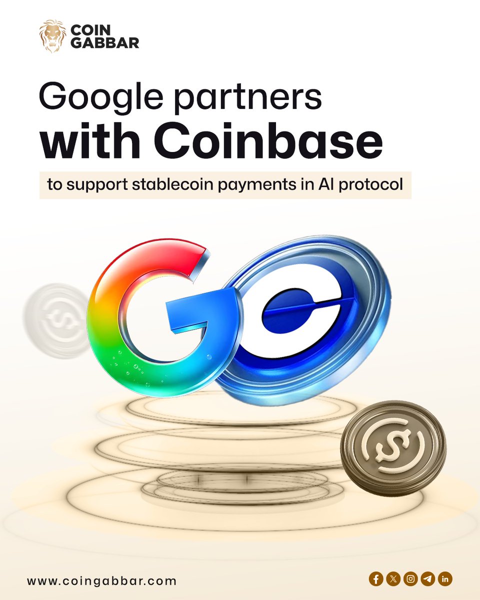Google x Coinbase: Stablecoins Meet AI 🤝 Google has teamed up with  Coinbase to enable stablecoin payments in AI protocols - bridging the gap  between crypto and next-gen tech. 👉Do you think