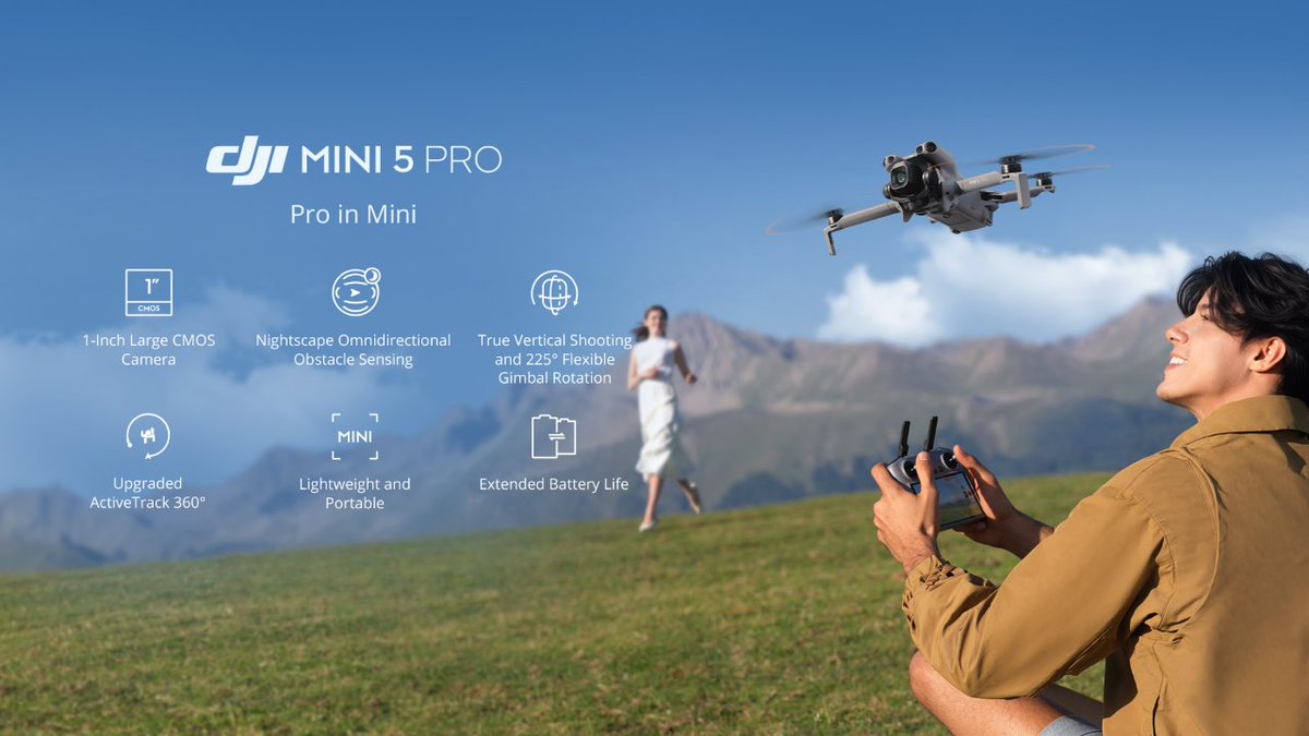 stockrc's tweet image. ¡Llegó el DJI Mini 5 Pro!
¡Cómpralo ya! 👉 shorturl.at/FyzwX
#djimadrid #djimadridlasrozas #stockrc #dji #djimini5pro #cameradrone #drones #dronephotography