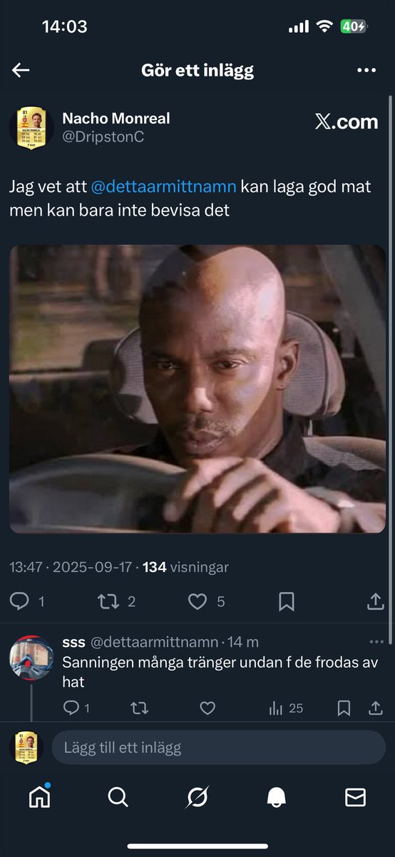 No way man snor tweets i 2025….