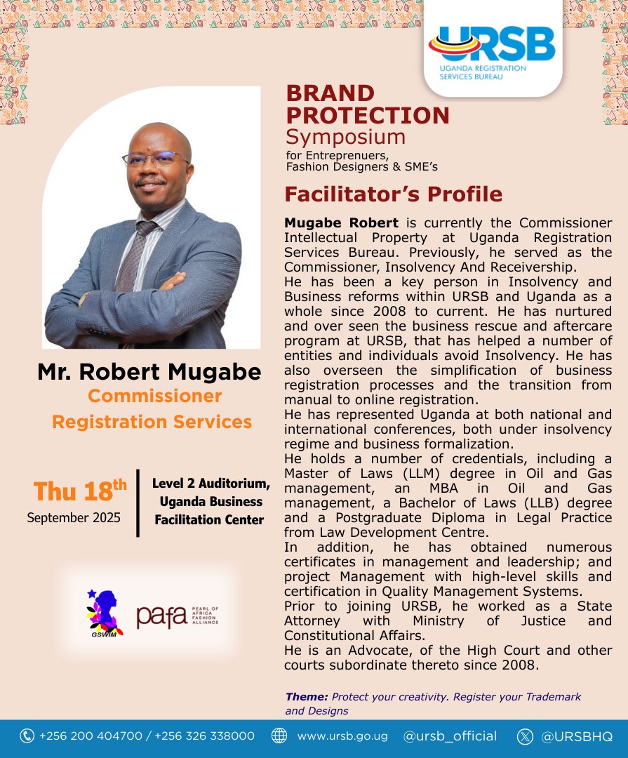 URSBHQ's tweet photo. Tomorrow is the big day, our Brand Protection Symposium is finally here, and we can’t wait for you to meet the brilliant minds behind the conversations. Get ready to engage with our facilitators.

#BrandProtection #Trademarks #IPRights https://t.co/0t2XlDFmAo