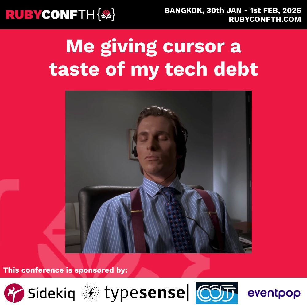 rubyconfth's tweet image. 😂