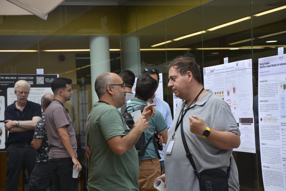 CVC_UAB's tweet photo. 🎉Yesterday we celebrated the 12th Annual Catalan Meeting on Computer Vision (#ACMCV2025)!

👩‍🎓 21 students from the Master’s in Computer Vision (@UABBarcelona ,@UOCuniversitat ,@la_UPC ,@UPFBarcelona ,@UniBarcelona ) defended their #MasterTheses at the UAB School of Engineering!

👥 150 attendees joined us at #CVC’s garden

🏢 Industry Pitch: Metascan, Ctrl4enviro & UrbView.

🗣️ Keynote by David Vázquez (ServiceNow & CVC alumni): “Enterprise Visual Understanding with Vision-Language Models”

🏆 Best MSc students & theses were also awarded!

Thank you to everyone who made this edition a success!