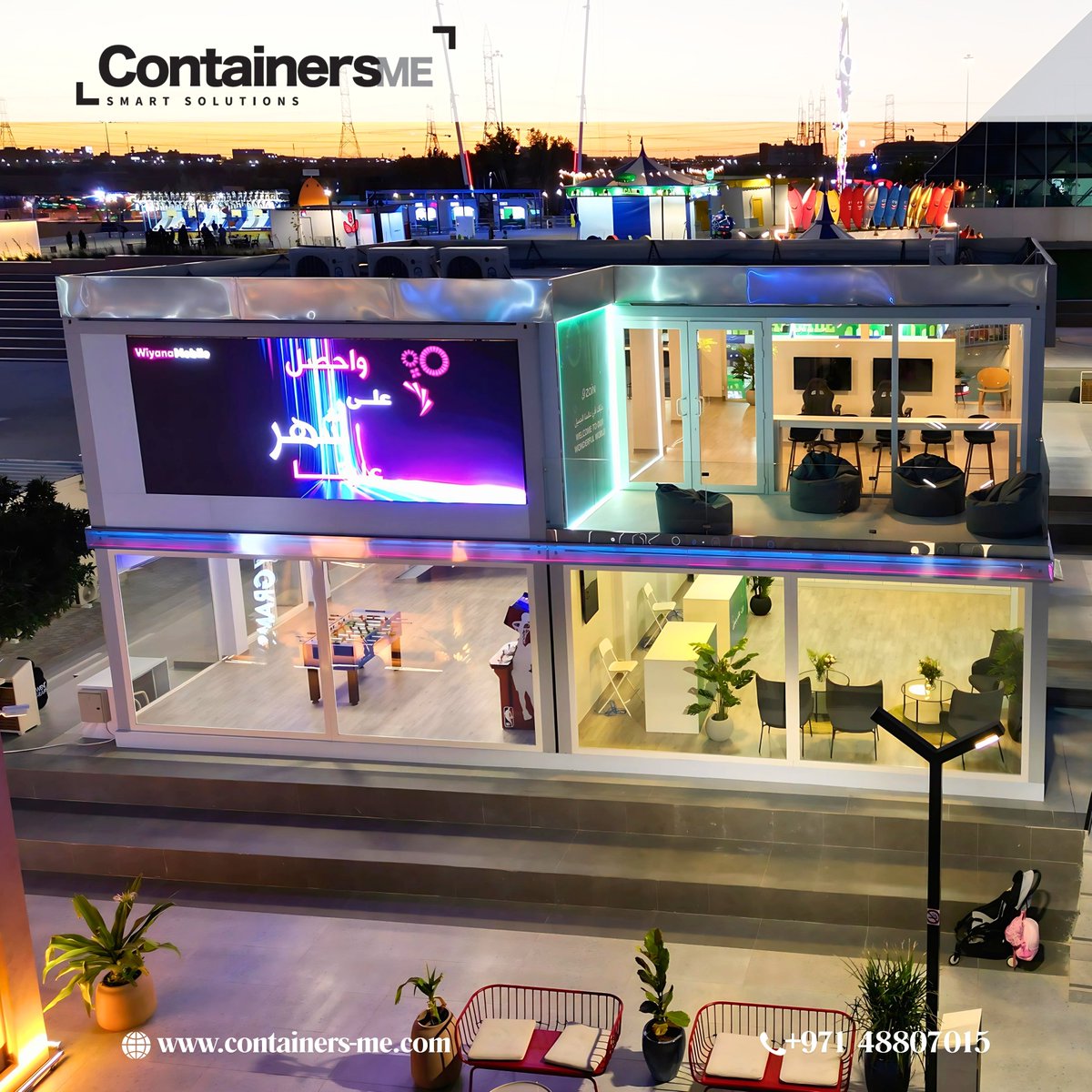 Containers_me's tweet image. ✨ Check out our modular mobile containers creating an incredible event space for Zain Telecom in Kuwait! Flexible, customizable, and perfect for event.

 Check out similar projects here: containers-me.com/projects/

#modularcontainers #eventspace #zain #kuwait #flexiblesolutions