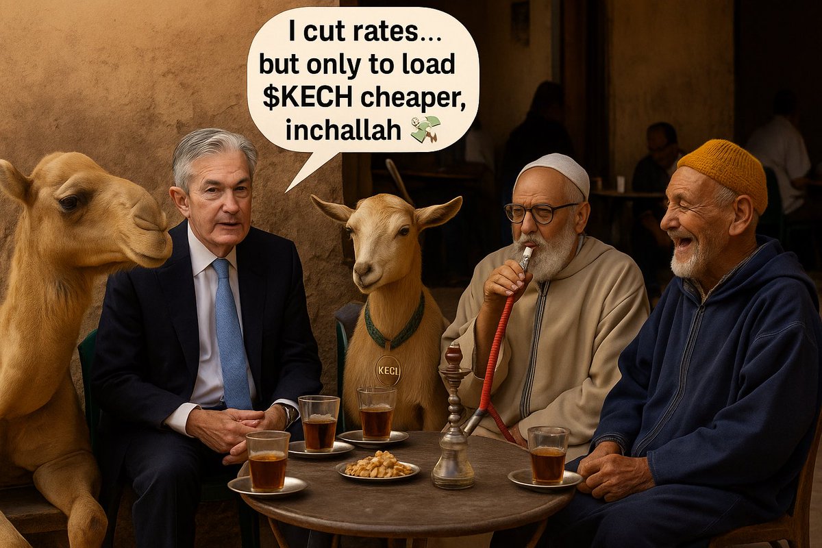 KechToken's tweet photo. Powell cut rates… but only to stack more $KECH at the café 🐐💸
Even the Fed can’t resist bled strategy ☕🚬”

👉 https://t.co/Rn2Rl7WRTD

#KECH #CryptoBled #Memecoins #Powell https://t.co/9tZcEjbpZV