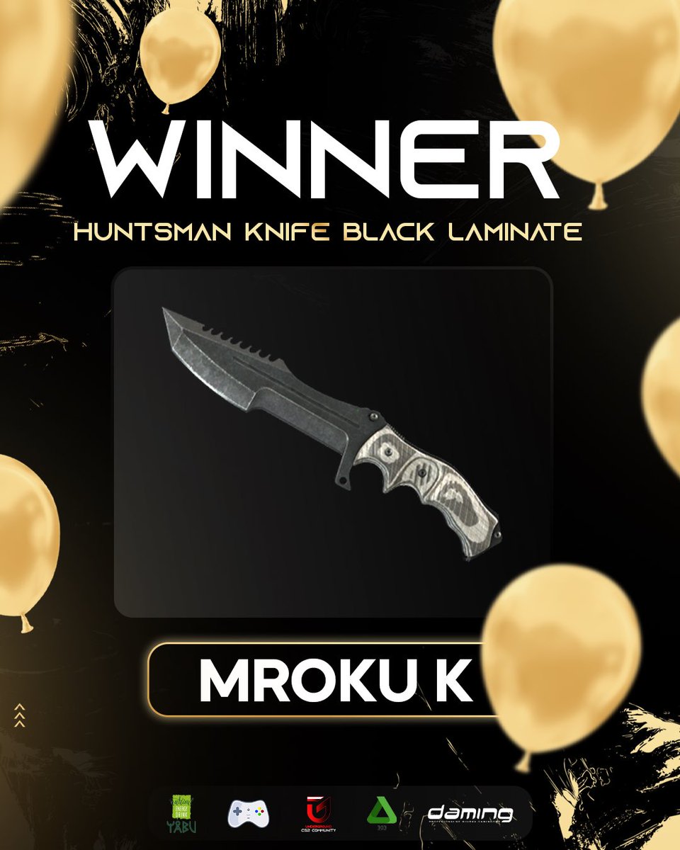 🎊 Zwycięzca konkursu 🎁

  Przyszedł czas na rozstrzygnięcie ostatniego konkursu na nóż Huntsman | Black Laminate!! 

 Zwycięzcą owego giveawaya zostaje <a href="/MrokuK74679/">Mroku K</a>! Gratulacje! 👏🏻
 Prosimy o kontakt w wiadomości prywatnej do 48H, w razie braku odzewu zostanie wylosowany nowy