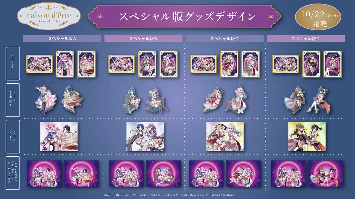 初期レア❤アサルトリリィ❤ラストバレット❤アクリルスタンド❤14種❤まとめ売り ラスバレ 4.5周年ミニアルバム『raison d'être』 パッケージ