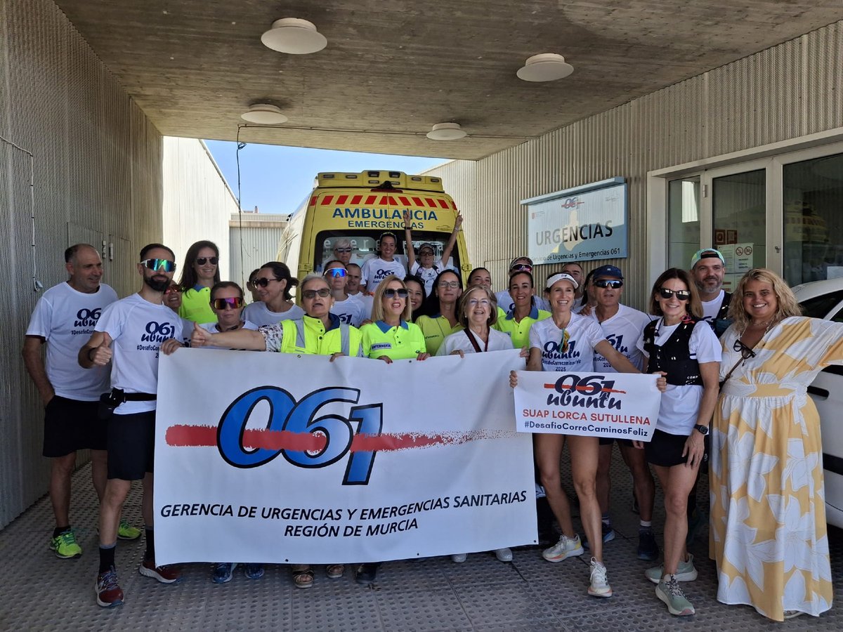 Hoy ha tenido lugar la 2ª etapa del evento #correcaminosfeliz que estas semanas desarrolla #Ubuntu061. Hoy comprendía 22 kilómetros que se iniciaban en Puerto Lumbreras con final en el Hospital Rafél Méndez de Lorca. Nuestra vocal, Solanger Hernández, los recibía a su llegada.
