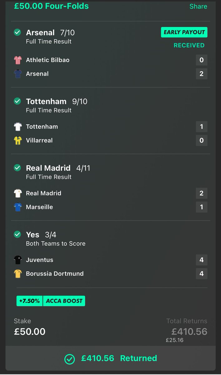 We cleaned up yesterday!! 

£600+ profit from two bets! 

We’re going again tonight 👇👇

t.me/+P9s9fCLYny1jM…