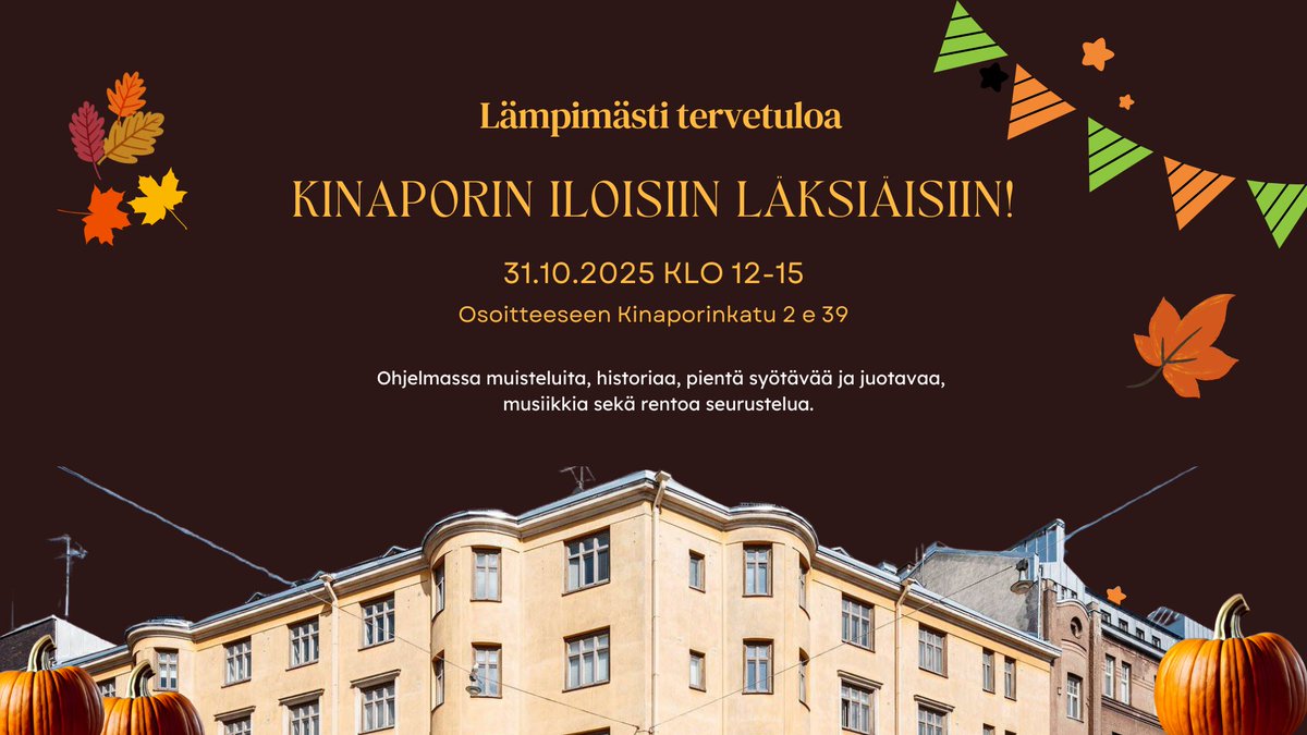 Vuodenvaihteessa muutamme uusiin toimitiloihin!
Tervetuloa julistamaan historiallisen Kinaporin kiinteistön vaiheita ja hyvästelemään rakennus kanssamme! 
rets.fi/tapahtuma/kina…