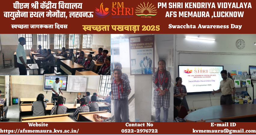 KMemaura's tweet photo. स्वच्छता पखवाड़ा 2025 के अंतर्गत स्वच्छता जागरूकता दिवस मनाया गया @KVS_HQ @KVS_Lucknow @msanjay36 @EduMinOfIndia #swacch https://t.co/NH63lfluzw