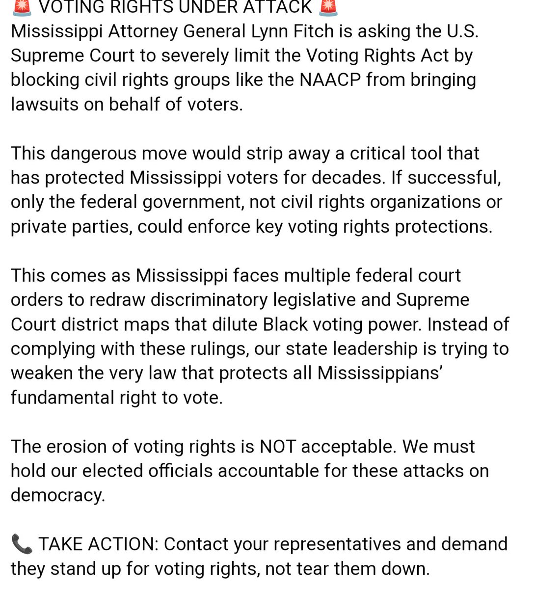 itsthejody's tweet photo. #Mississippi Attorney General .@LynnFitchAG in on the shenanigans to kill voter rights and rig democracy. ๐คฆ๐ปโโ๏ธ
#MSvote #MSelex #VotingRights #CivilRights #MSpol #MSgov #Voting #Vote #Votes https://t.co/HNlUJFYTAT