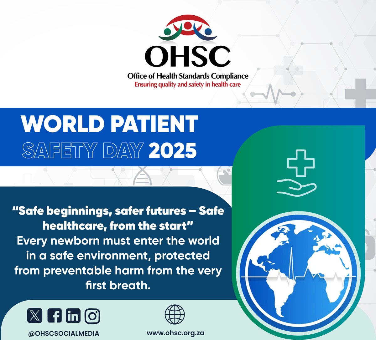 OHSCSOCIALMEDIA's tweet image. #SafeCareForAll
#WPSD2025
#PatientSafety