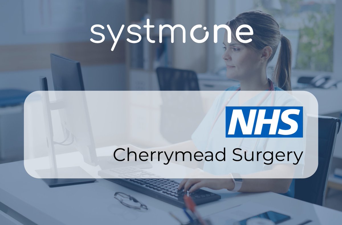 A warm welcome to the Cherrymead Surgery, which recently went live with #SystmOne 🎉 #golive