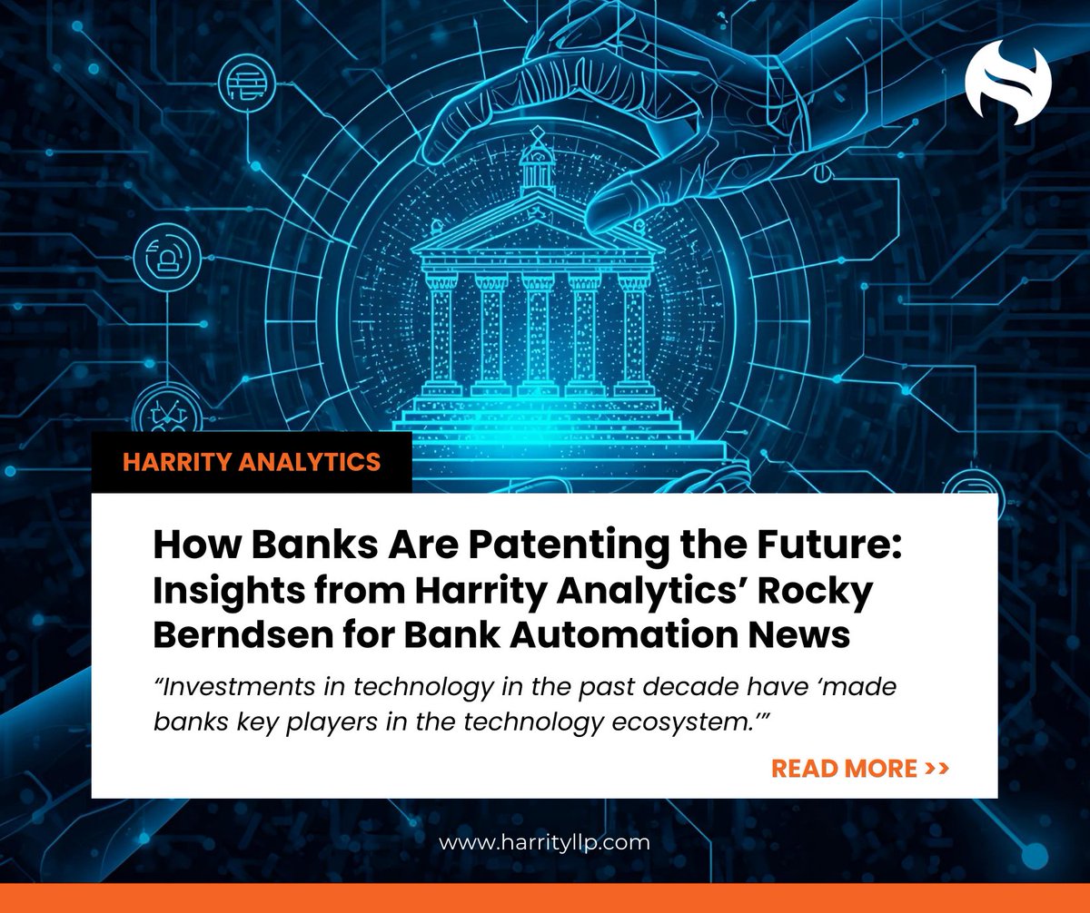 harrityllp's tweet image. Recent patent data has revealed an unexpected trend: banks are emerging as serious players in the tech innovation space.

Explore what patent analytics are unveiling about the future of fintech and IP: ow.ly/jfaR50WQta8

#AI #PatentAnalytics #FinancialTech #IPInsights