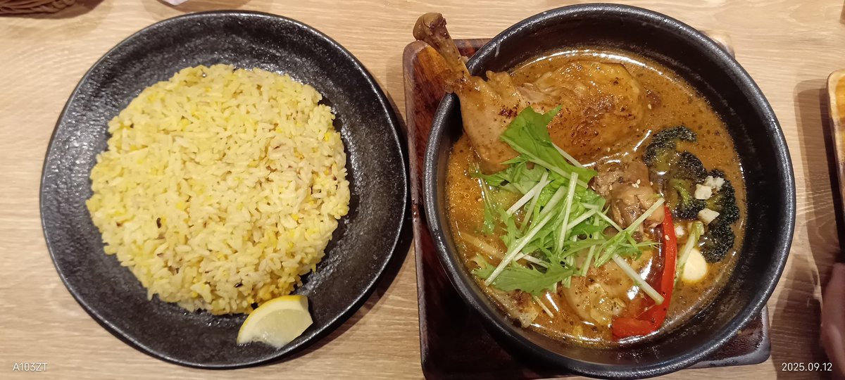 新千歳空港で食べたgarakuのスープカレーです
#ビジター応援