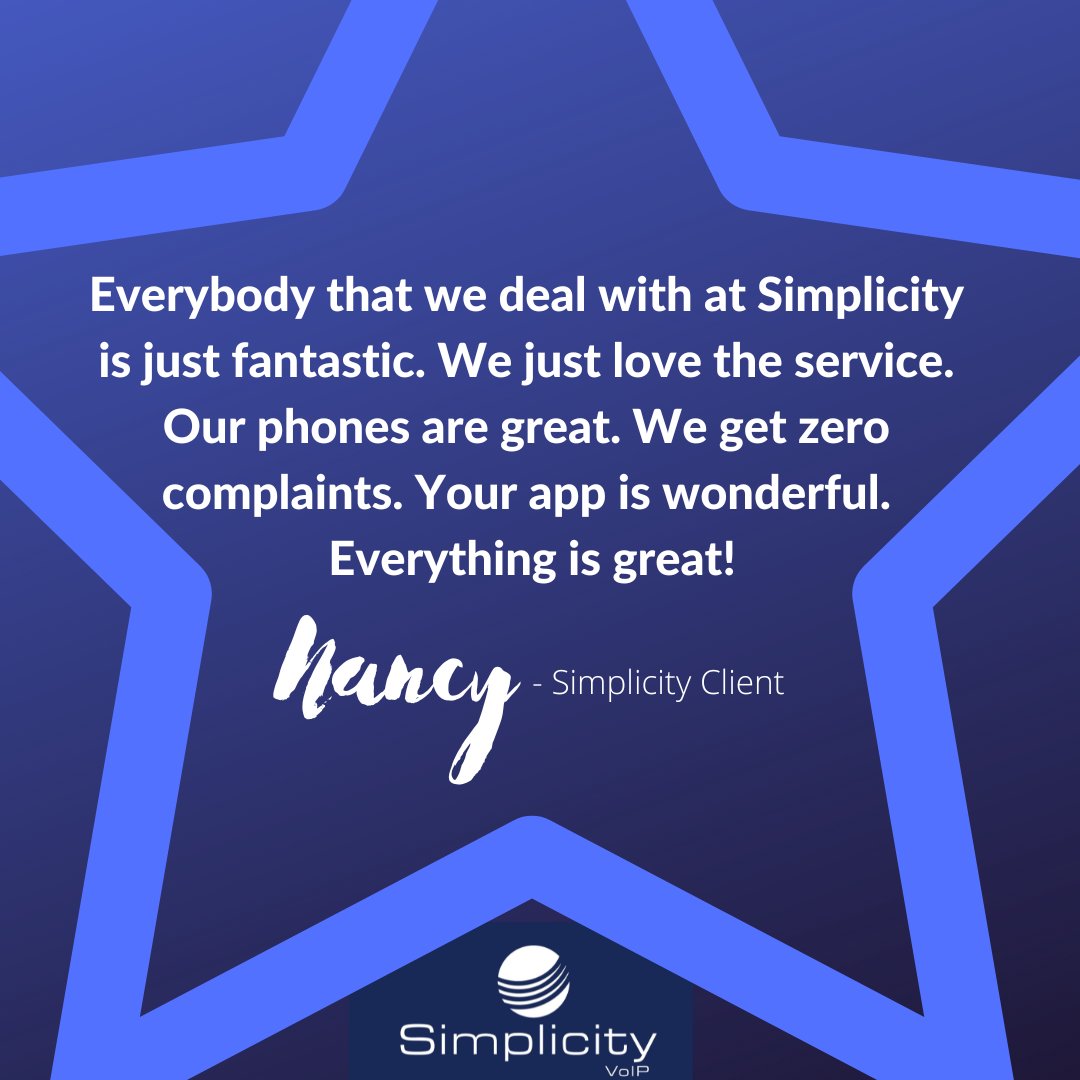 humphreys66amy's tweet image. We’re grateful for customers like Nancy who find value in all our nooks and crannies, as well as understand that we are 100% about the service! Your feedback motivates us to keep delivering top-tier communication solutions, Nancy! Thank you! #AwesomeClients #SimplicityKudos