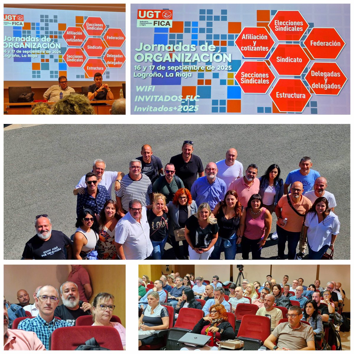 Una delegación UGT FICA Catalunya ha participado en las Jornadas de Organización Estatales en Logroño los días 16 y 17 de septiembre, se han debatido, entre otros temas, política organizativa, estatutos, normativa interna, y del crecimiento en representación y afiliación