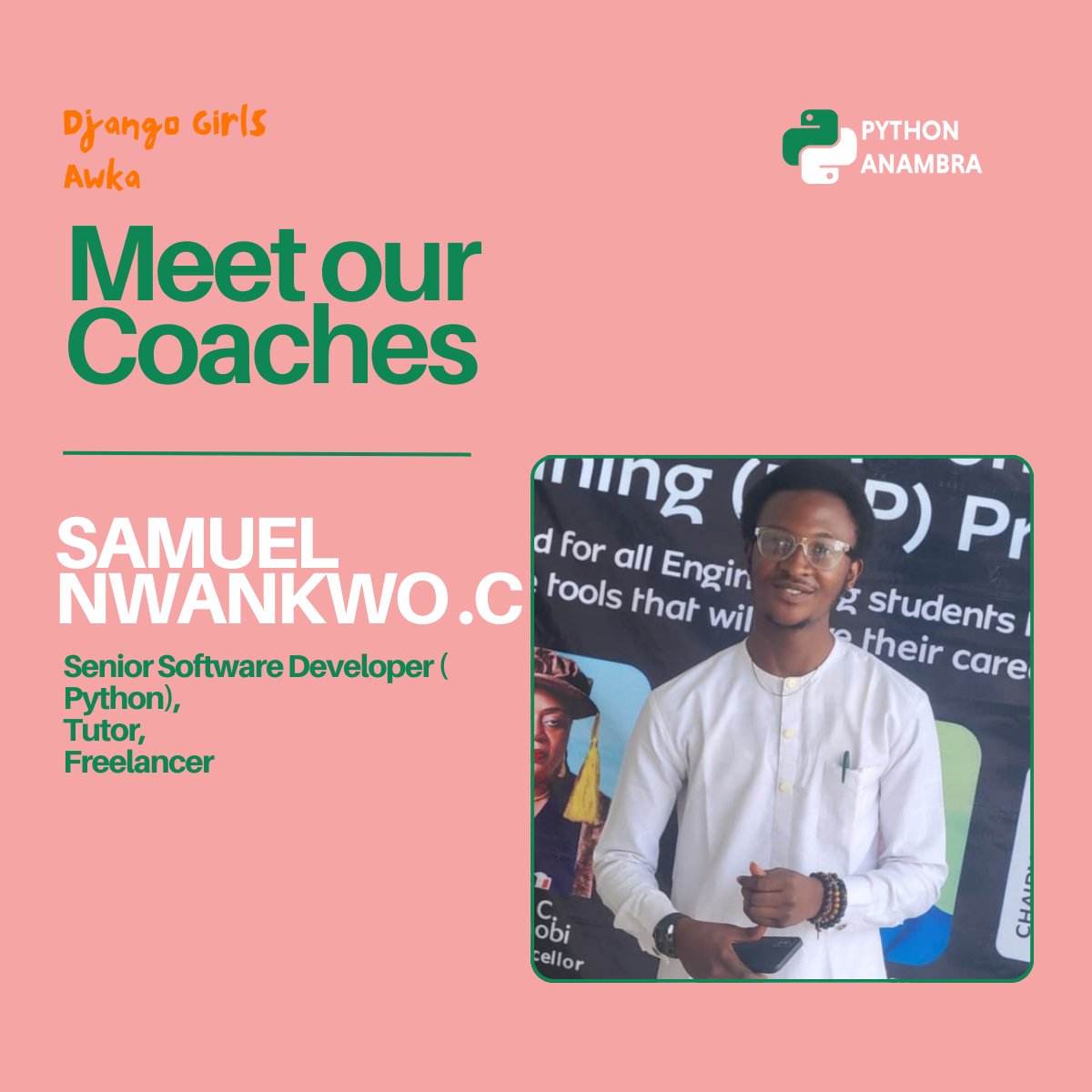 pythonanambra's tweet image. Heartfelt thanks to @Sammysen01
for volunteering your time and skills at Django Girls Awka on September 20th!
Your mentorship is helping women thrive in the tech world.
#DjangoGirlsAwka