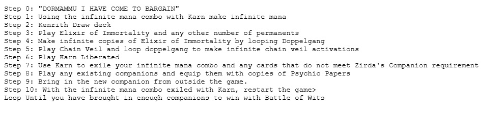 Alright rules experts. What is the flaw with this plan, or did someone actually figure out a blackborder legal way to win with Battle of Wits in Commander?