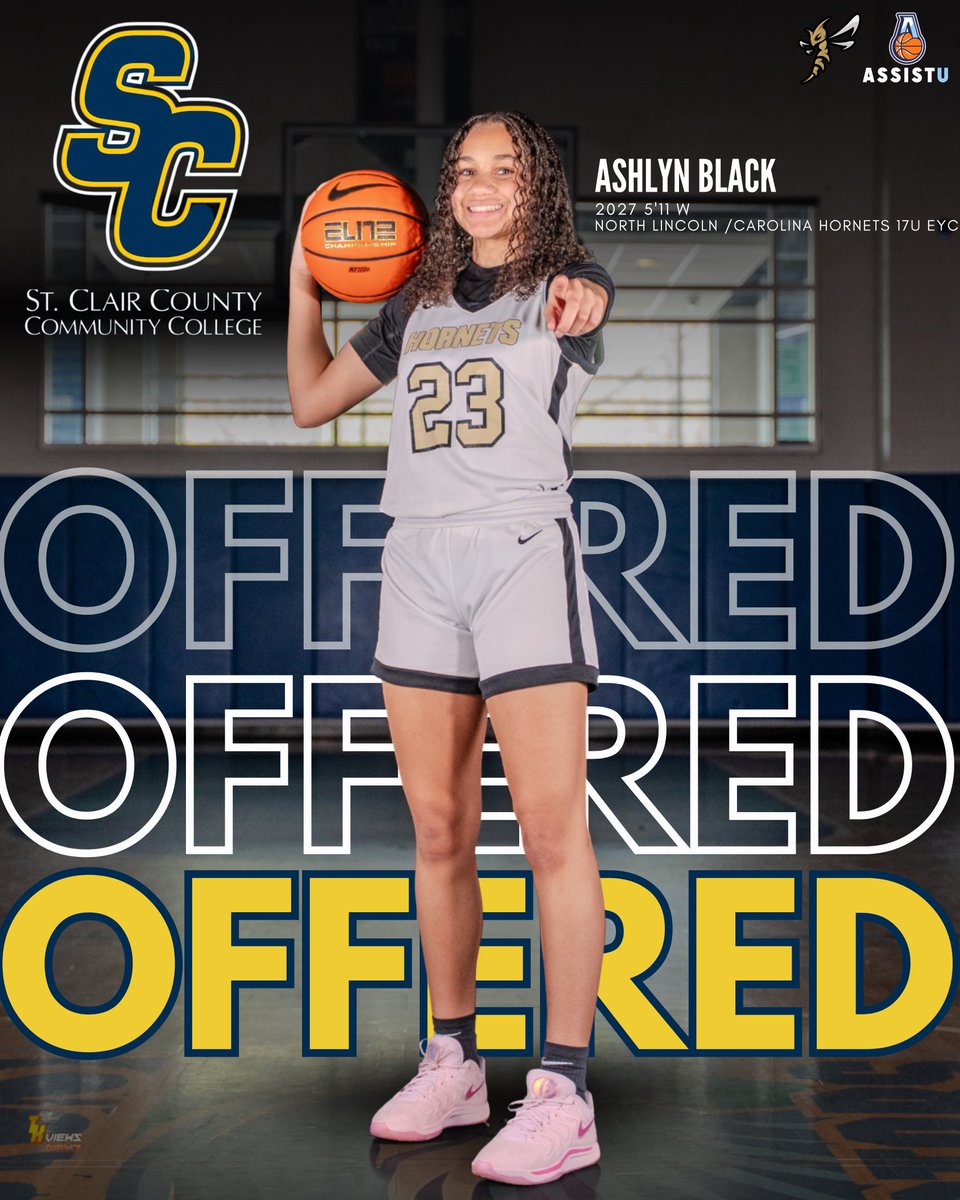 After a great conversation with <a href="/CoachLindseyCPA/">Asst Coach/Recruiting coordinator @ St. Clair CC</a>, I am honored to receive an offer to play for <a href="/sc4_wbasketball/">SC4 Women's Basketball</a>. I look forward to continued conversations. 
<a href="/Assist_U_/">AssistU Recruiting</a>
<a href="/UnitedHornets/">Carolina Hornets United</a> 
<a href="/karr_kristen/">Kristen Karr</a> 
<a href="/TimChandlerHK/">Tim Chandler</a> 
<a href="/brad_bur9780/">Brad Burnett</a>