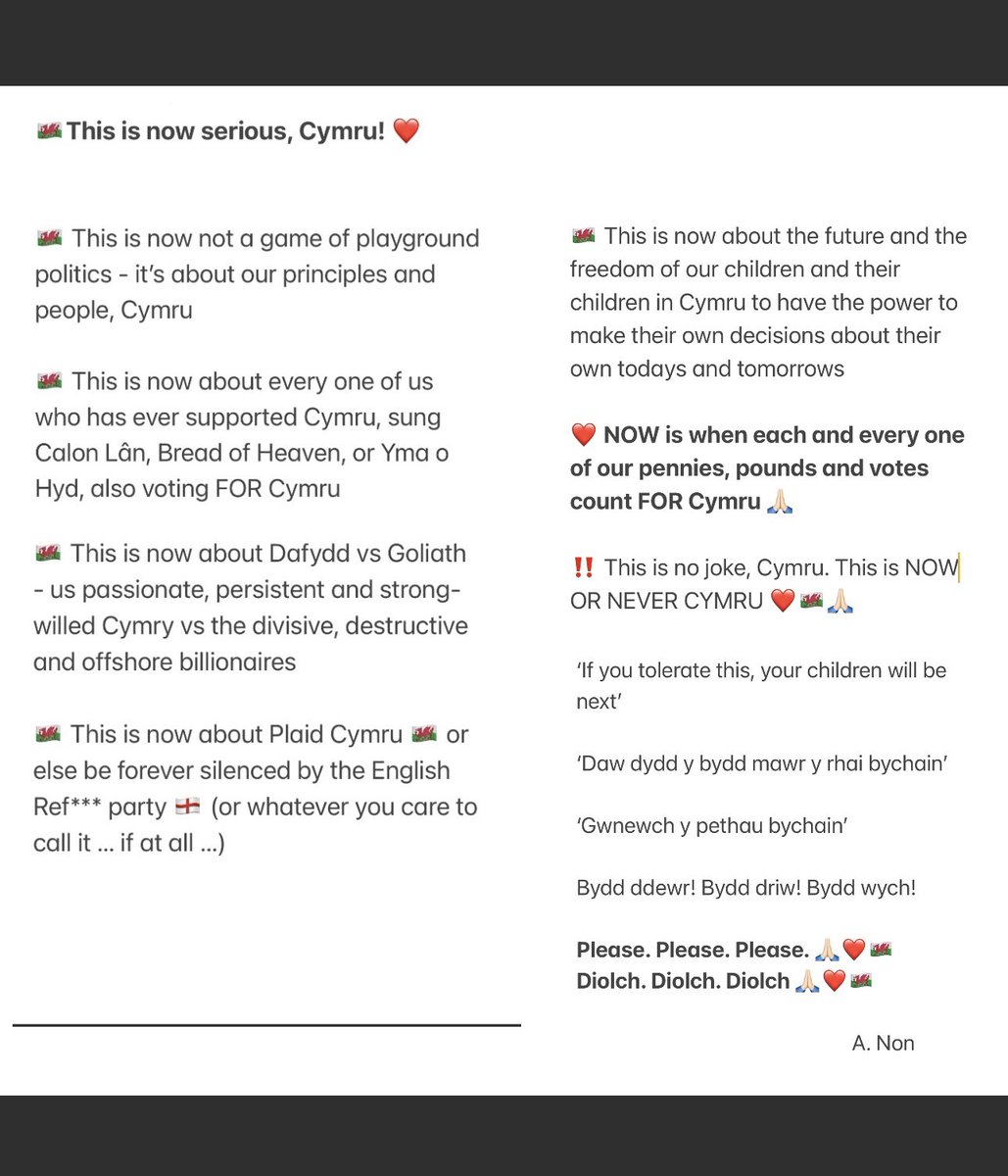 ‘🏴󠁧󠁢󠁷󠁬󠁳󠁿This is now serious, Cymru! ❤️’ ….