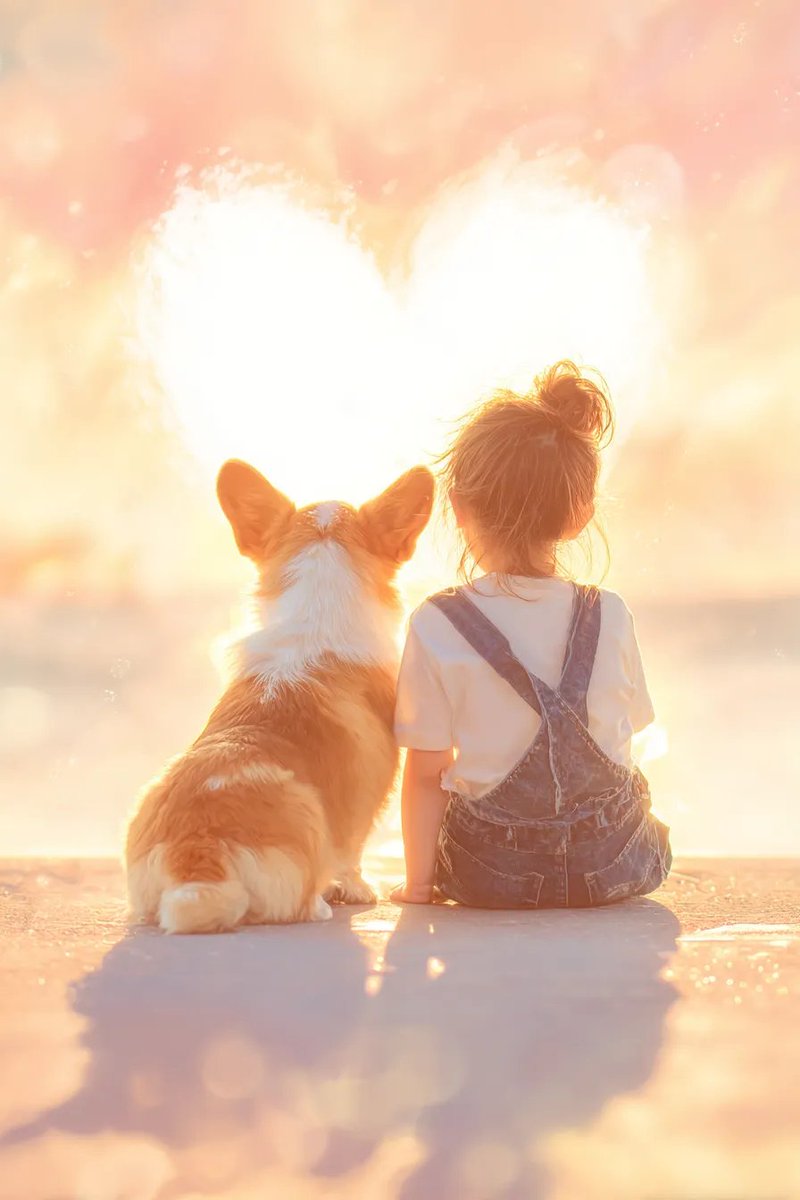 「ハートアクション用の投稿です」

アニ、 見てごらん
夕焼けがハートの形になっているよ
きれいだね

アニと二人、
いつまでもハートでいようね
アニが大好きだよ 

この1枚が、誰かの未来に繋がりますように

 #ハートアクション #アニと日々うらら #AIイラスト