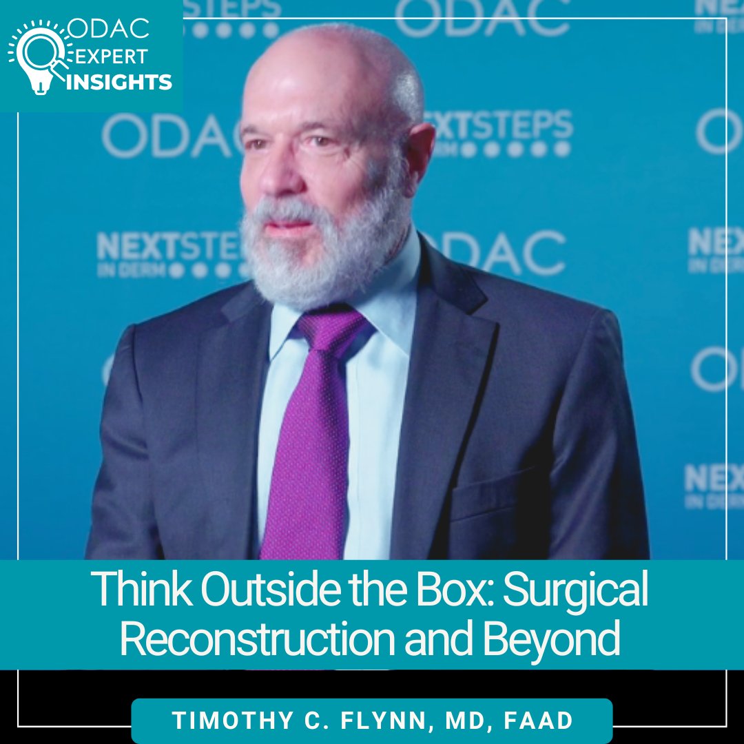 Think outside the box. That’s the direction of Dr. Timothy C. Flynn to dermatologists conducting surgical reconstruction. Watch this @nextstepsinderm video interview with Dr. Flynn from ODAC 2025.
ow.ly/BpI450WXJor
#SurgicalDermatology #DermSurgeryPearls #ReconstructiveDerm