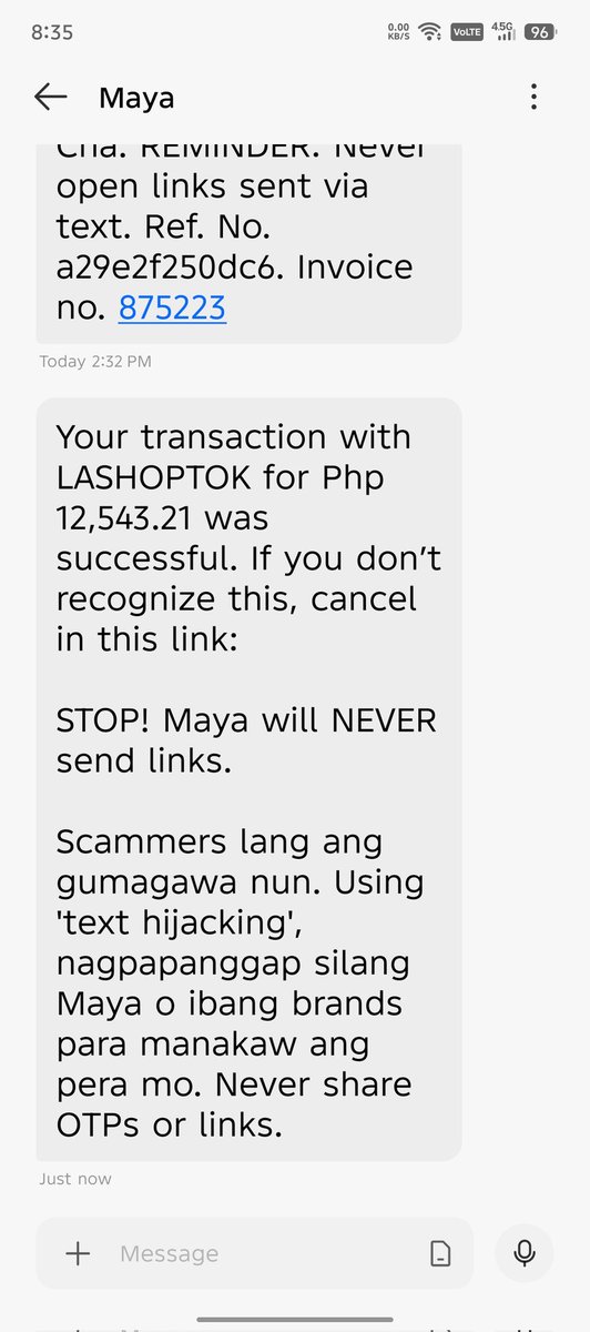 annia_anya's tweet photo. ATE @mayaofficialph YUNG PUSO KO!! Pwede naman ata mag scammer awareness ng hindi ganiyan diba...?? https://t.co/ZOtFVOa5Nk