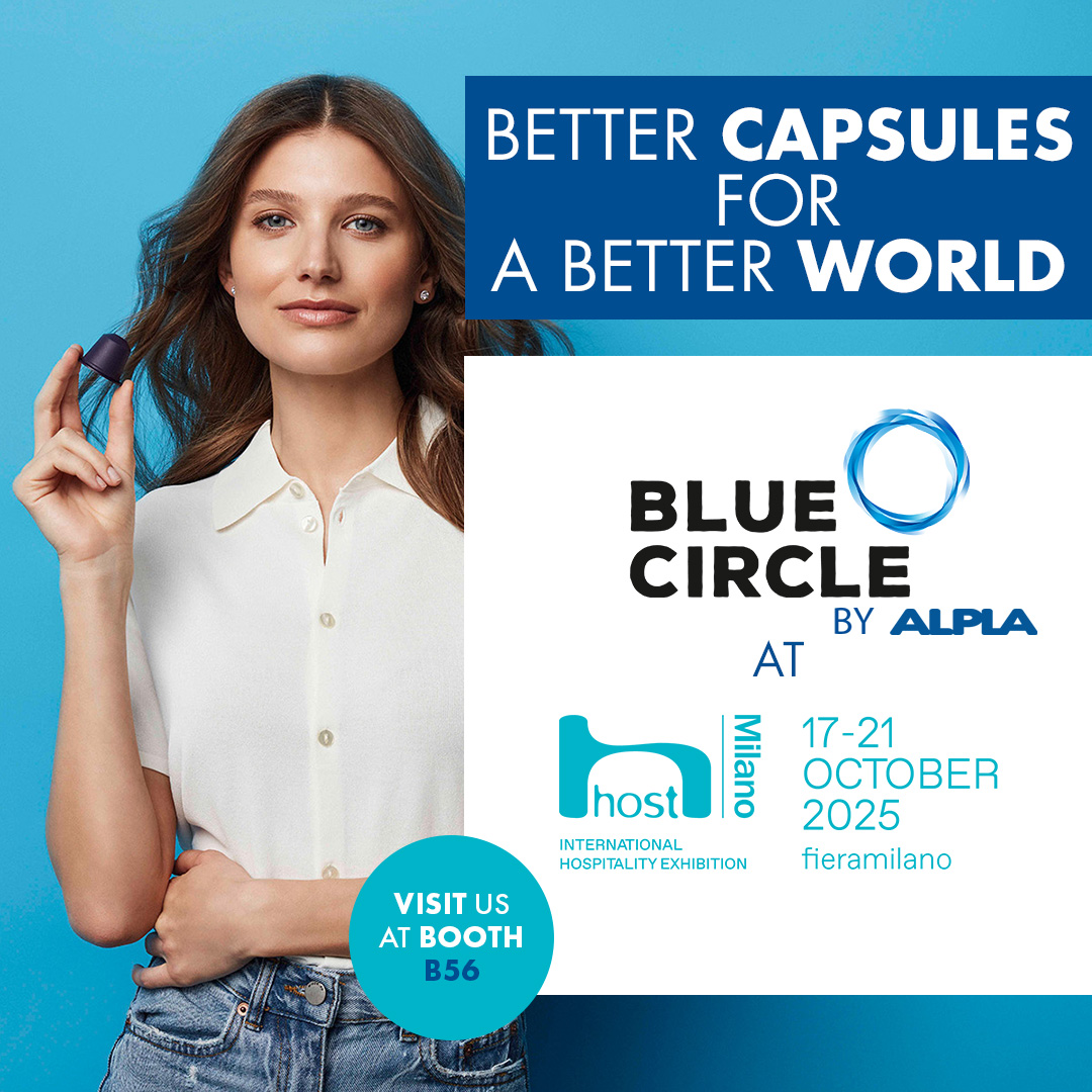 ALPLApackaging's tweet photo. We are at @HostMilano 2025. ☕ From 17–21 October, discover our home-compostable coffee capsules at Booth B56, Pavilion 18. ▶️ https://t.co/hhqYe7AIvH
#FamilyOfPioneers #PlasticIsFantastic #ALPLA #BlueCircle #SustainablePackaging #HostMilano2025 #CoffeeCapsules #HomeCompostable https://t.co/DBtmEsQ7E5