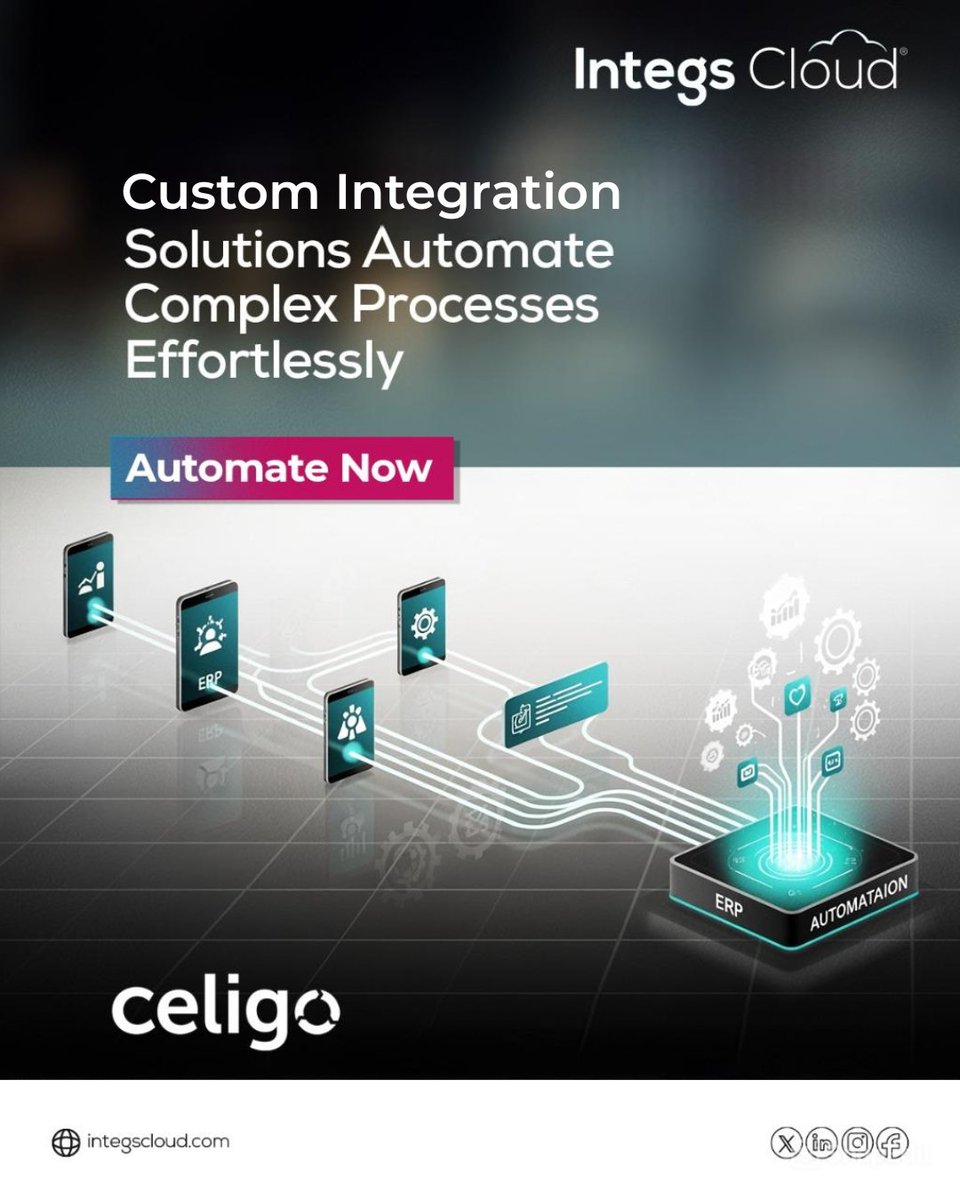 IntegsCloud's tweet image. Standard connectors slowing you down?
🚫Build custom @celigoinc integrations with Integs Cloud to connect apps, automate workflows, &amp;amp; scale fast. ⚙️🚀

👉integscloud.com/services/custo…

#CustomIntegrations #CeligoExpert #Celigo #IntegrationSolution #IntegsCloud #CeligoPartner