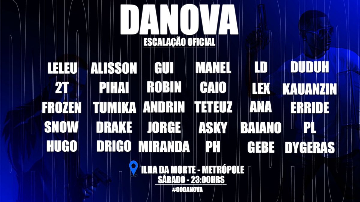 Centraldanova's tweet image. Escalação para a ilha da morte da metrópoles de sábado

#gonova #Danova