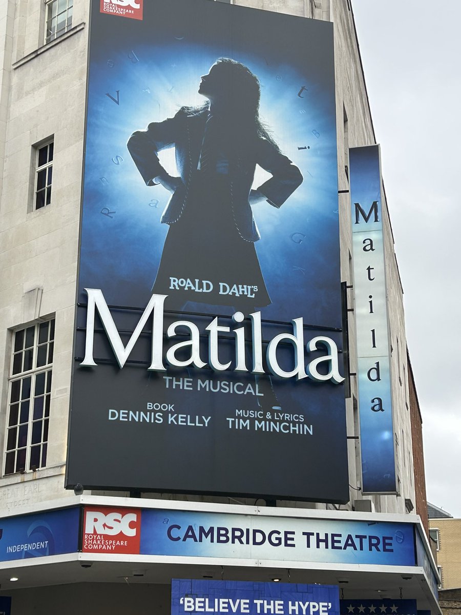 ShaneUK's tweet image. Waiting to see @MatildaMusical at #CambridgeTheatre. So happy - I’d bought a ticket in the Upper Circle - and I’ve been upgraded to the Stalls, as that section is closed today. Thank you @LWTheatres ❤️. Now just need to find a show for Friday night!