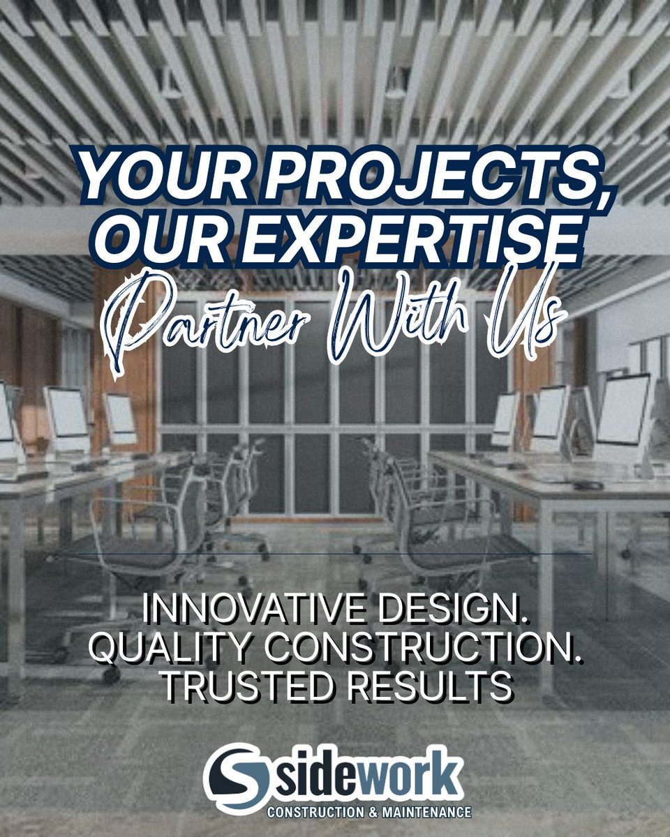 Sidework_CM's tweet image. Businesses: We tailor our services to fit your needs. 🛠 From ADA compliance to tenant improvements, trust Sidework Construction &amp;amp; Maintenance to get it done right!
🌐 sideworkcm.com

#CommercialConstruction #ADACompliance #TenantImprovements #SideworkConstruction