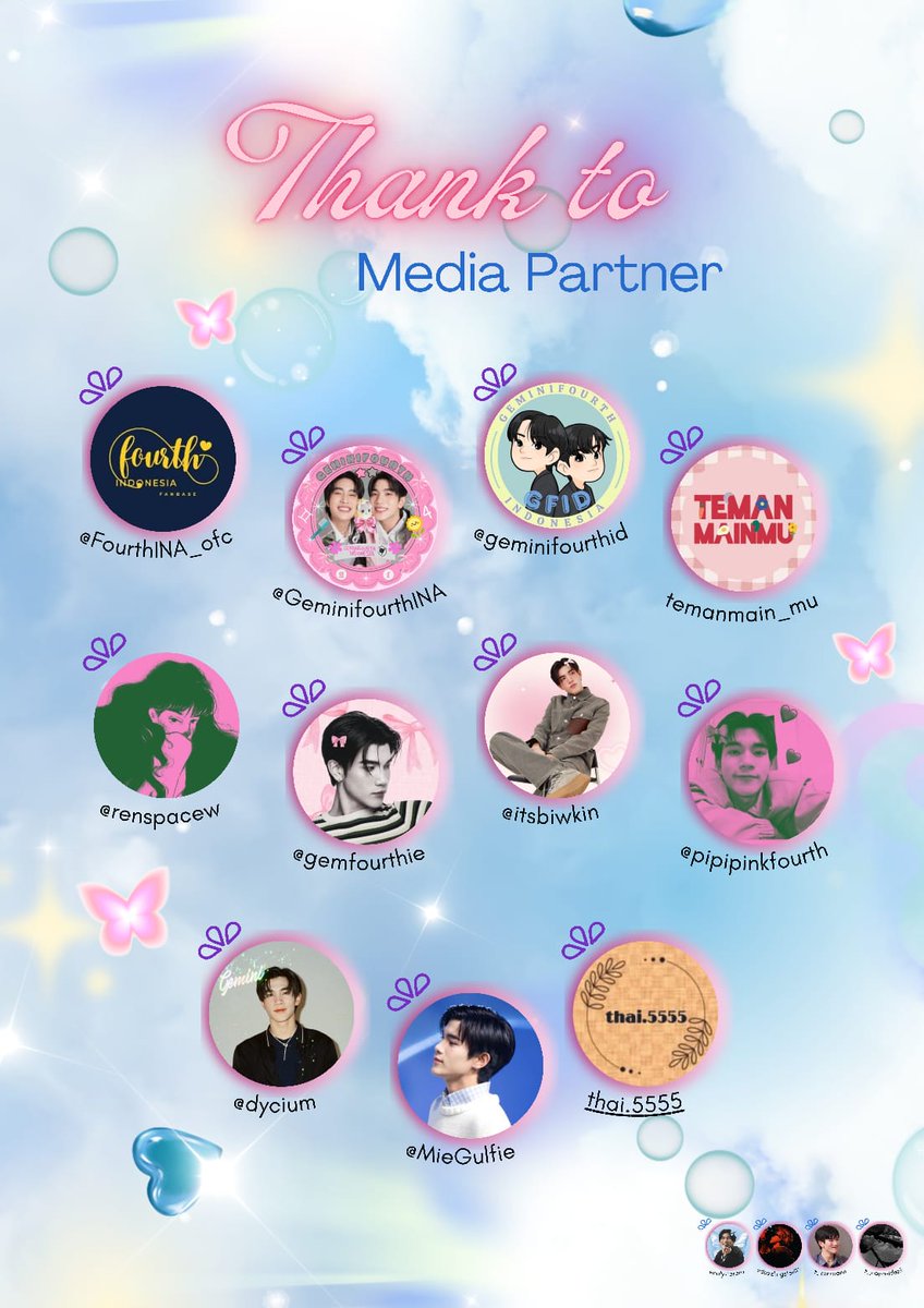 dazzlingstar117's tweet photo. ೀ Thanks to beloved💗 @FourthINA_ofc,  @GeminifourthINA,  @geminifourthid, @temanmain_mu, @renspacew,  @gemfourthie,  @itsbiwkin,  @pipipinkfourth, @dycium, @MieGulfie,  thai.5555 [ig] https://t.co/IydZJ7P1Bm