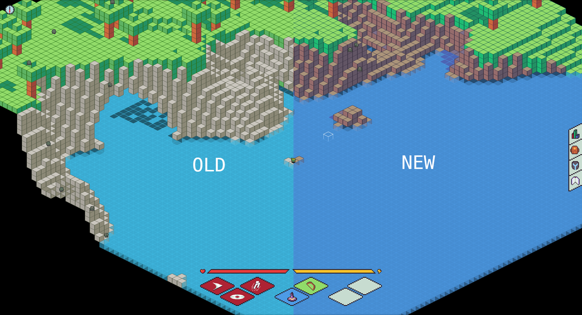 Next on line is that I want to change the look and feel to make it more in context.

First of all I'll homogenize the color pallet by reworking the blocks (I was using a free asset).

WDYT?

Next I want to change the player character which is gonna be hard 😅

#gamedev