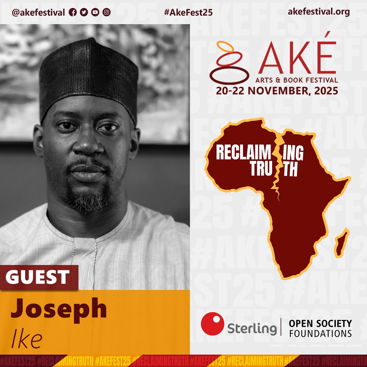 🔊GUEST ANNOUNCEMENT 

Joseph O. Ike. Is the Director General of the Kaduna State Governments Substance Abuse and Mental Health Services Agency, KADBUSA. 
#reclaimingtruth #Akefest25