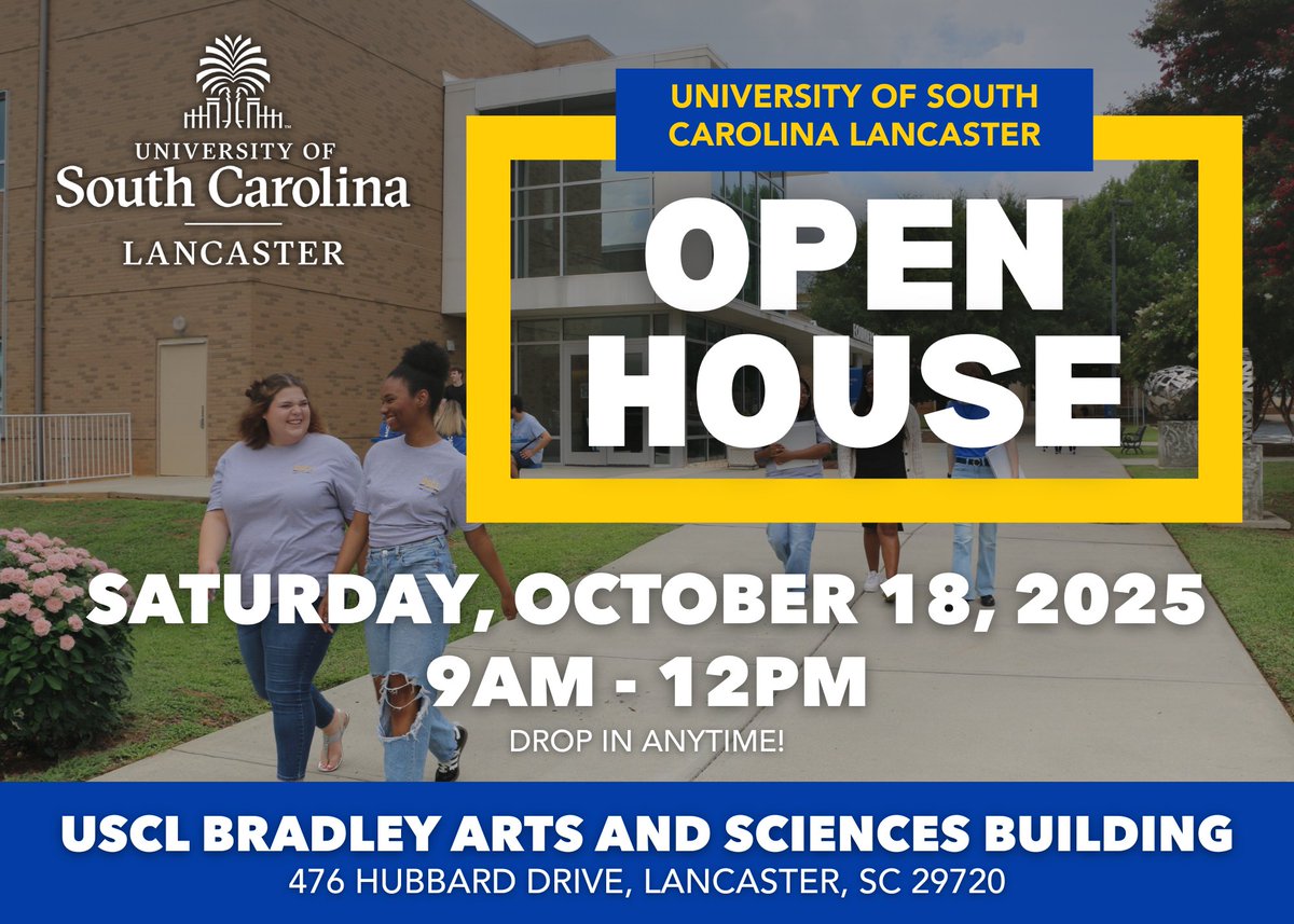 Join us for Fall Open House and discover what it means to be a Lancer! This is your chance to picture yourself at USCL, where opportunities begin and futures are built. We can’t wait to welcome you to campus. See you there, future Lancers! Register now: bit.ly/3VdzbKL