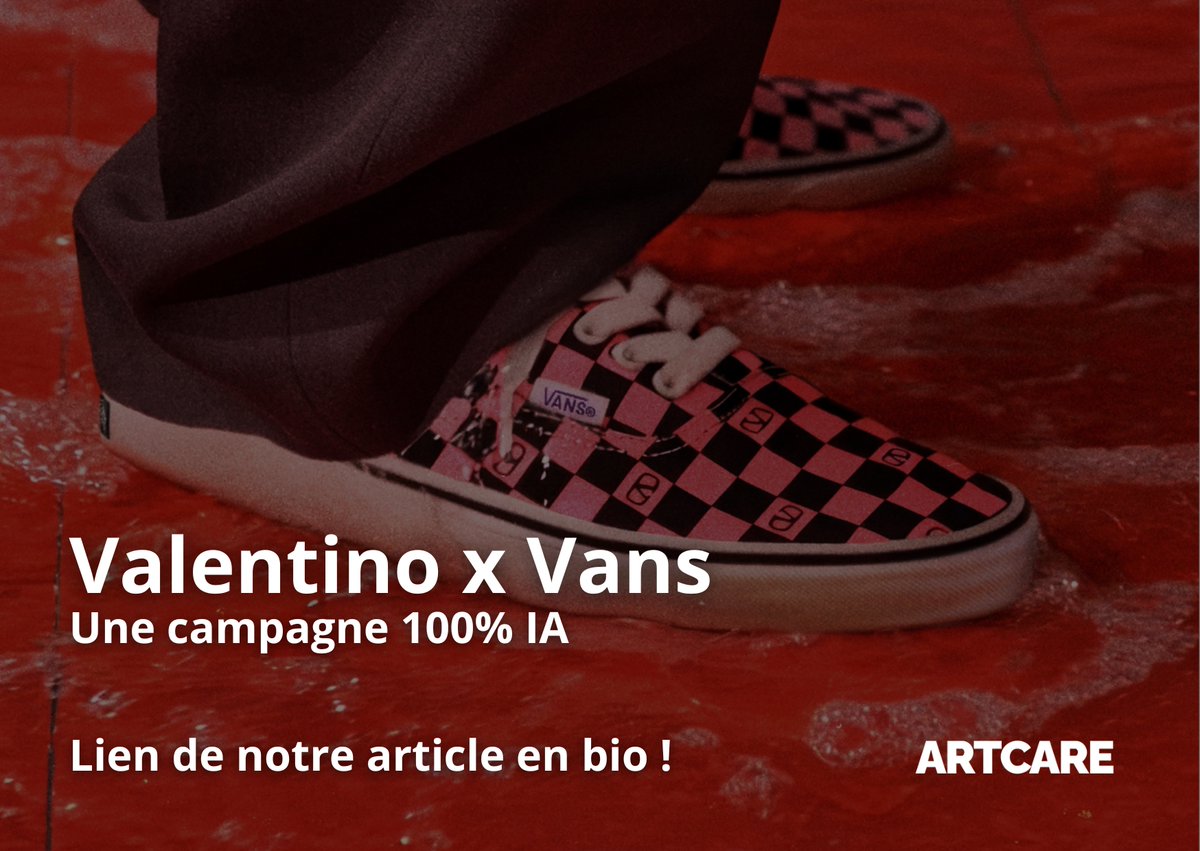 Valentino x Vans : première campagne 100 % IA ⚡️

Film &amp; images générés par IA, à partir du défilé AW25.

Un signal fort : l’IA entre dans la communication officielle des grandes maisons.

➡️ À lire : artcare.eu/news/valentino…