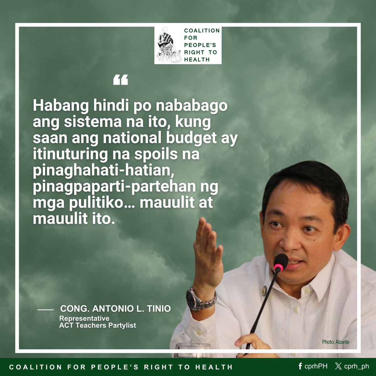 Coalition for People's Right to Health tweet media