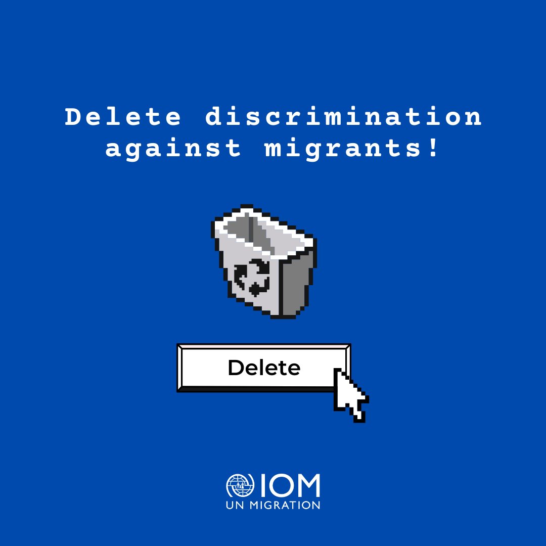 Discrimination has no place in our world. Let’s hit delete and stand together for the rights of all migrants.