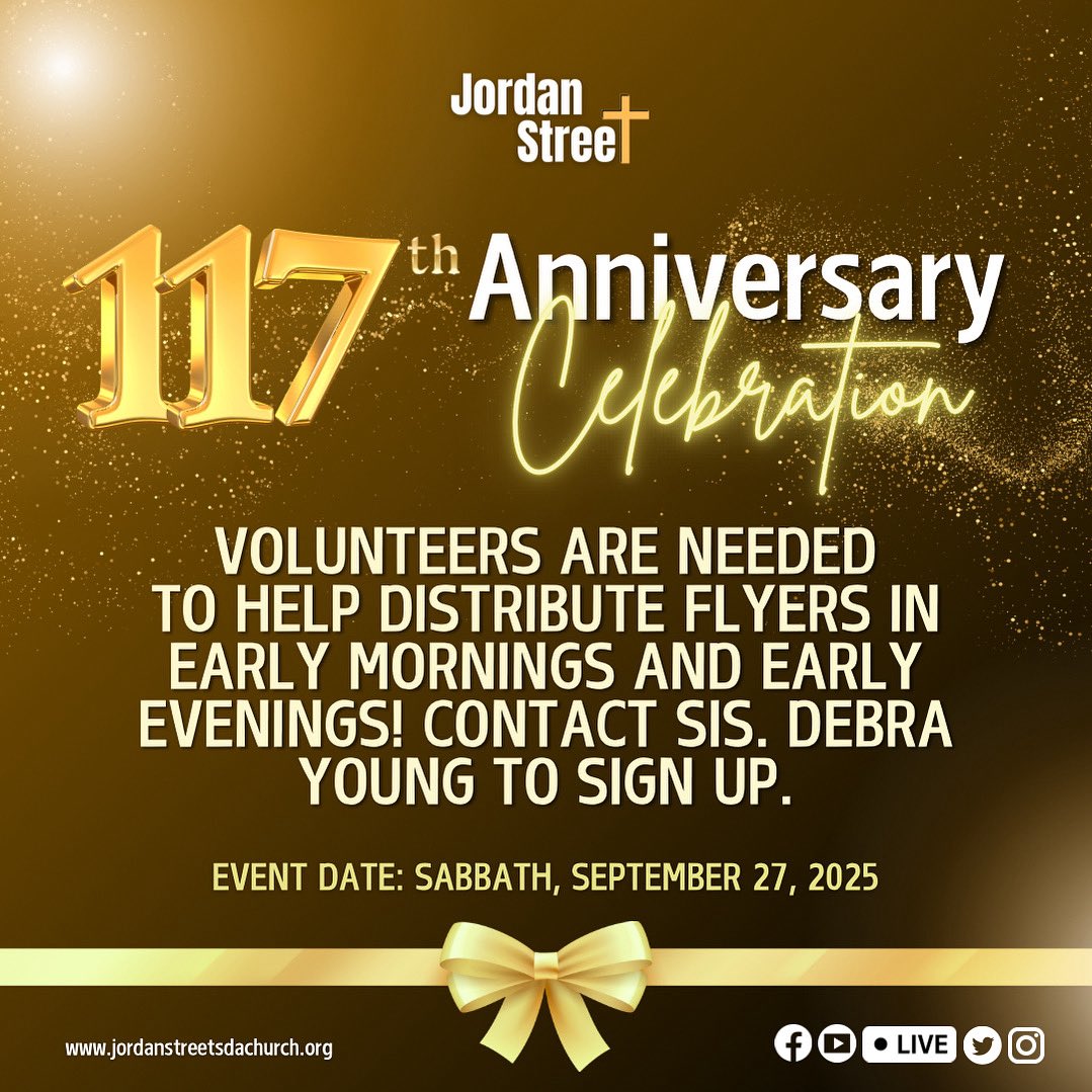 JSSDAC's tweet image. ⭐️ Volunteers are needed to assist with going door-to-door to distribute flyers in the early mornings and early evenings.

⭐️ The target area is south to north of Blount Street to Fairfield Drive, and east to west of 12th Avenue to Palafox Street.

#Adventist #ChurchAnniversary