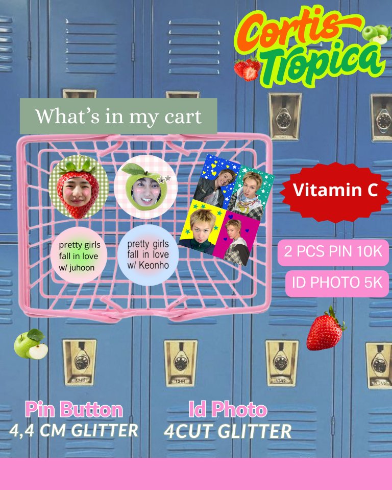 keonholv's tweet photo. 🍏 RT &amp; Like are appreciated!🍓

 𝅄 ꣑ৎ ★Open PO Pin button &amp; Id Photo Cortis Tropica! 🍓

🗓️PO periode : 20 Sep - 03 Okt
🍏Size : 4,4 cm (Pin button)  &amp; 6x8 cm (Id Photo)

‼️ preview di bawah ya

💌For more details &amp; order :
https://t.co/xLsNcb6En6 https://t.co/7jkIiubArE