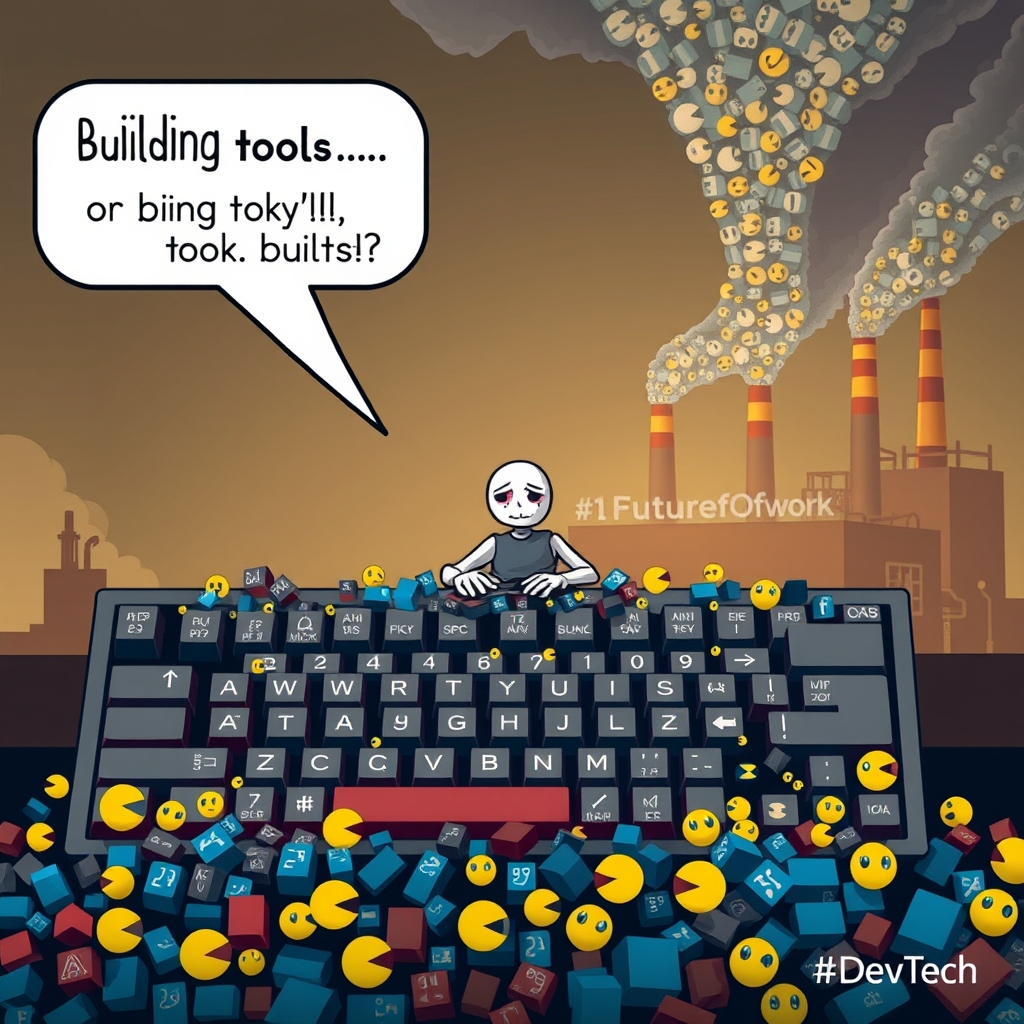 itz_sayan_03's tweet image. AI's eating software development tasks. Are we building tools or being tool-built? 🤔 #AI #FutureOfWork #DevTech