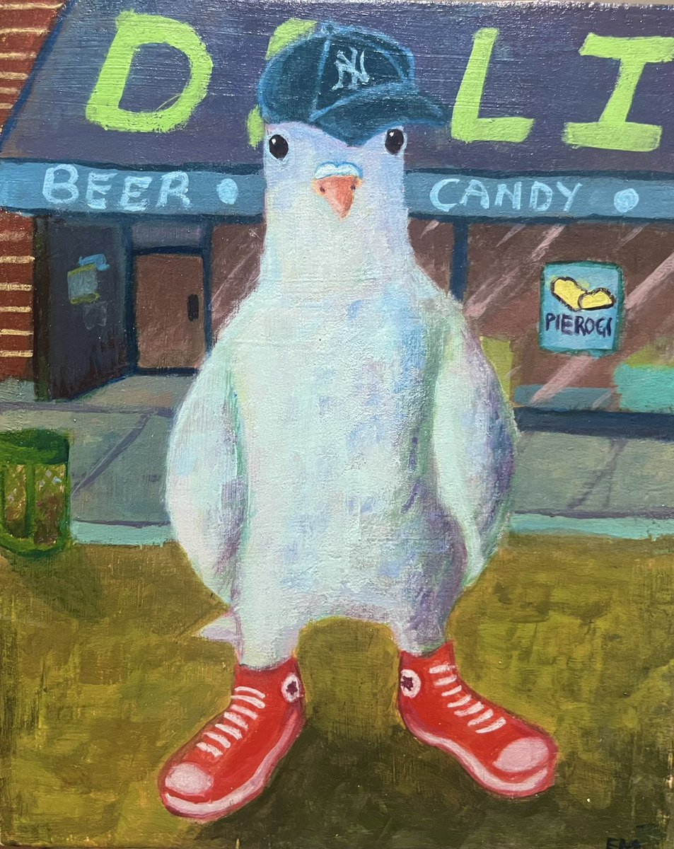 galacticmelt's tweet photo. I painted a cool guy from my neighborhood https://t.co/mMIgLFvNH5