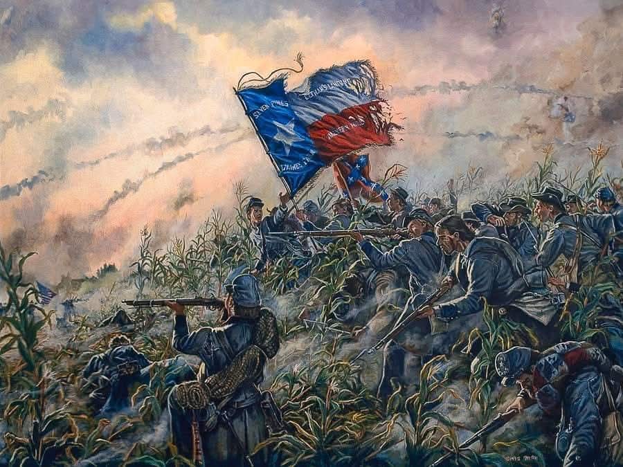 Texans describe the carnage at Sharpsburg, MD. September 17, 1862.

“They always take the Texans to the hottest part of the field.”

H. Watters Berryman of Co I, 1st Tex in a letter to his mother speaks about the battle

From “First Texas in the Cornfield.” by George E. Otott.