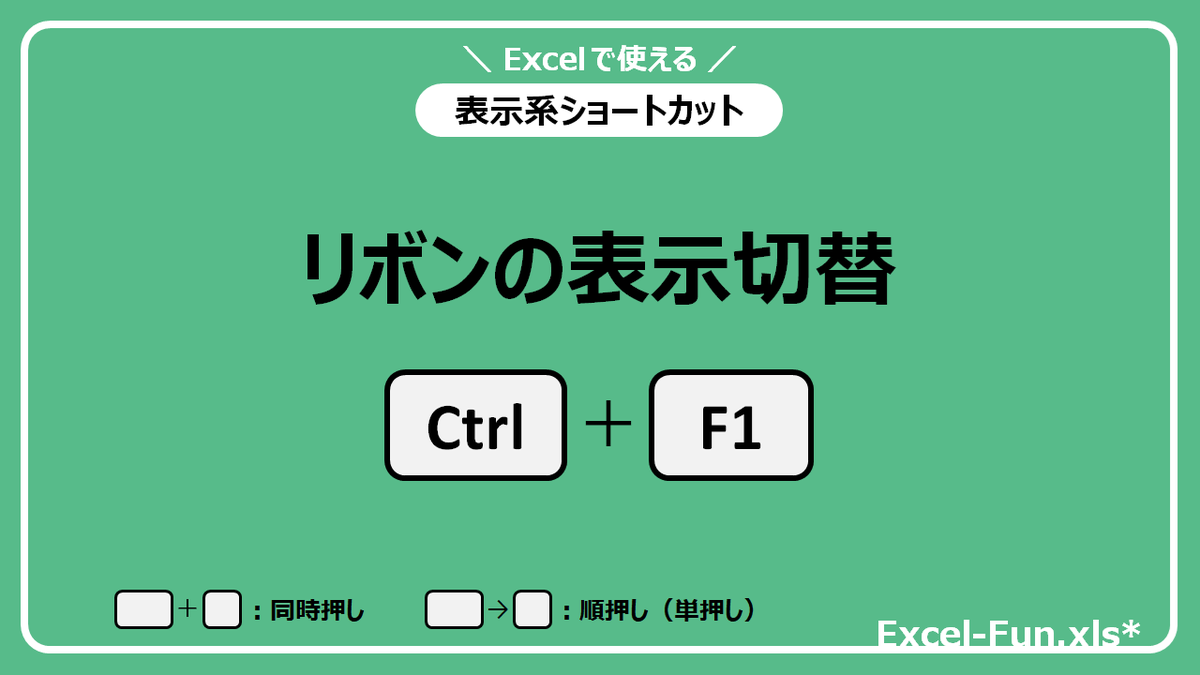 ExcelFunTips's tweet image. 作業エリアを広く表示したい！
そんな時はこちら✨

[Ctrl]+[F1]：リボンの表示切替

マウス操作の場合は、
どこかのタブをダブルクリックすることでも
切り替えができます！

#Excel #ExcelTips #ショートカットキー