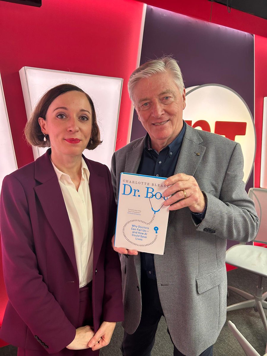 crblease's tweet photo. What an honour to talk "Dr Bot" with the legend that is @PatKennyNT on Ireland's most popular radio show. Such an engaging conversation and memorable experience at @NewstalkFM in Dublin.

Listen here: https://t.co/lvkPbNku8j

And yes, I did insist on a photo!

#DrBot #AI #Healthcare #Radio #Patients #Doctors #Dublin