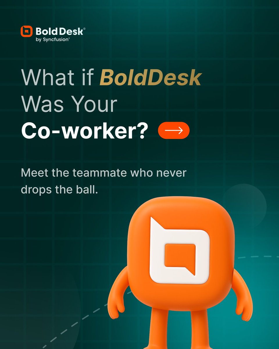 BoldDesk's tweet image. We reimagined BoldDesk as a co-worker. 😊

Not just any co-worker—one who’s fast, focused, and never forgets.

Let’s meet your new Teammate 👇

#AIsupport #workefficiency #productivity #customersatisfaction #customerexperience
