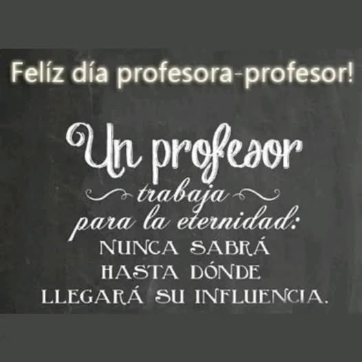Muy feliz día a todos los que nacimos con esta vocación que nos permite transformar vidas!!!
